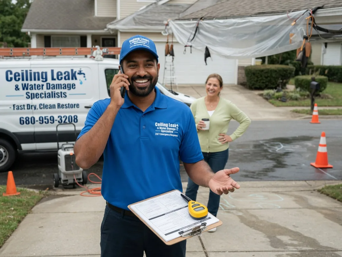 Ceiling Leak Cleanup Trophy Club, TX FAQs